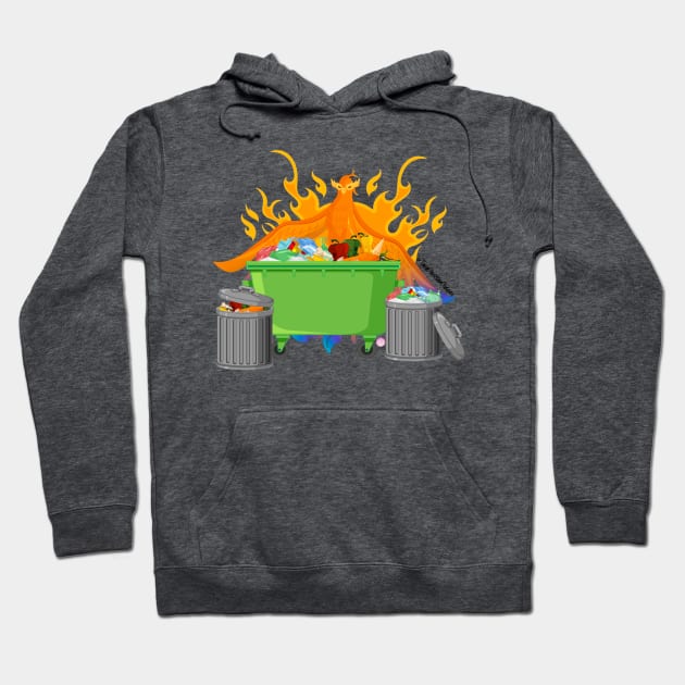 Dumpster Phoenix Hoodie by Living Room Comedy